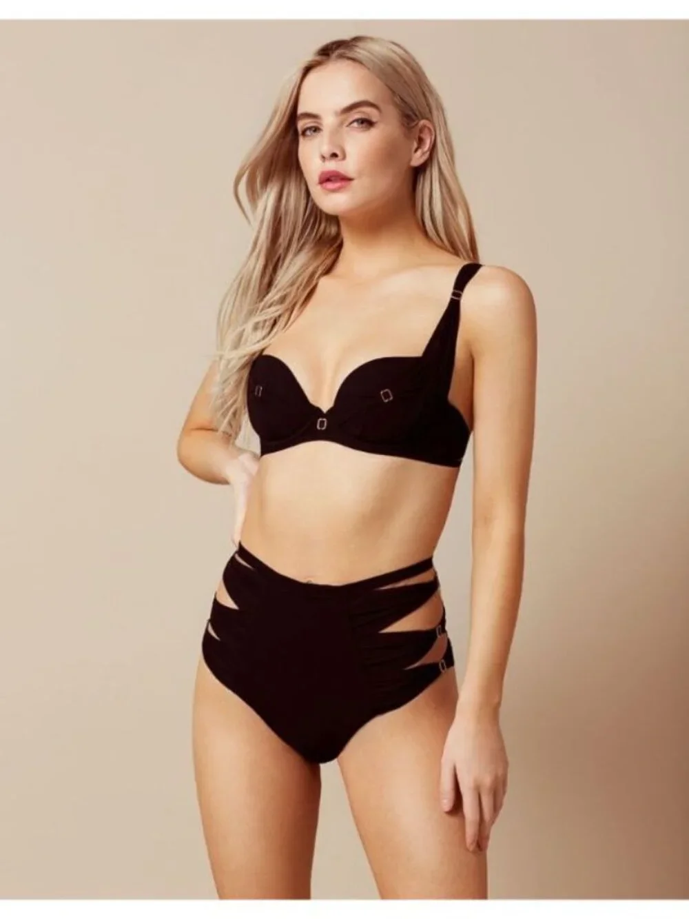 Agent Provocateur Fergie Black Bikini Bottom AP4 Large NWT $215 - Picture 2 of 12